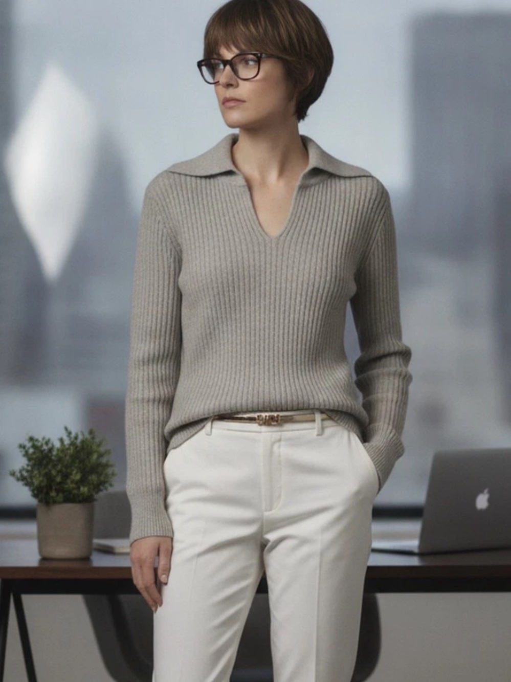 Club Monaco Cashmere Ribbed Sweater Size L